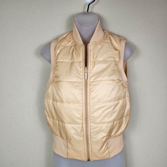Lululemon Non-Stop Bomber Vest Reversible Womens 0 XS Puffer Gym Apricot Outdoor - Picture 16 of 16